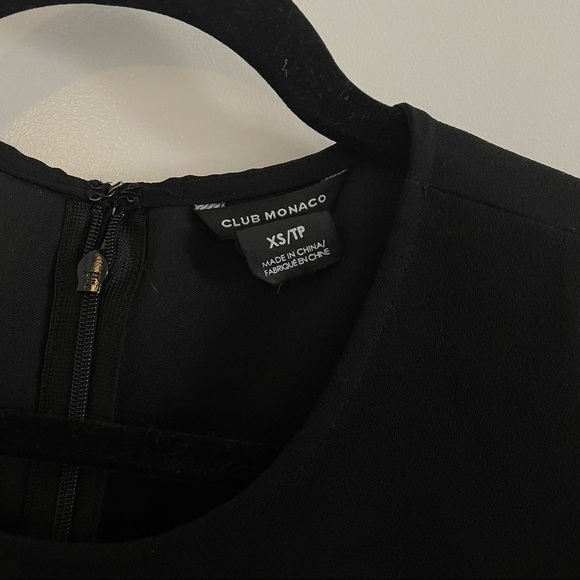 Club Monaco Black Cold Shoulder Blouse - Picture 6 of 10